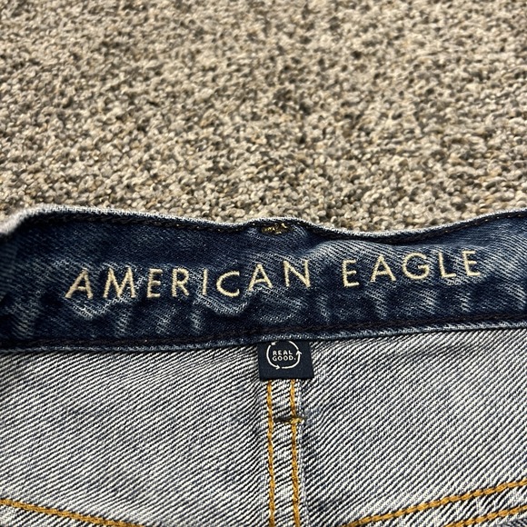 American Eagle Jeans Mens 28x28 Blue Straight Medium Wash Preppy Stretch Denim - Picture 3 of 12